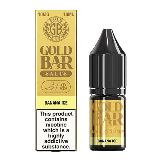Gold Bar Salts - Banana Ice 10ml E-liquid Salt Nic