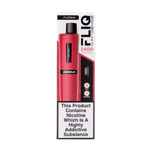 Avomi Fliq - 2400 Puff Rechargeable Disposable - Fizzy Cherry